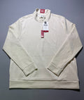 NWT Member's Mark Quarter Zip Pullover Sweatshirt Men's XL Beige Long Sleeve
