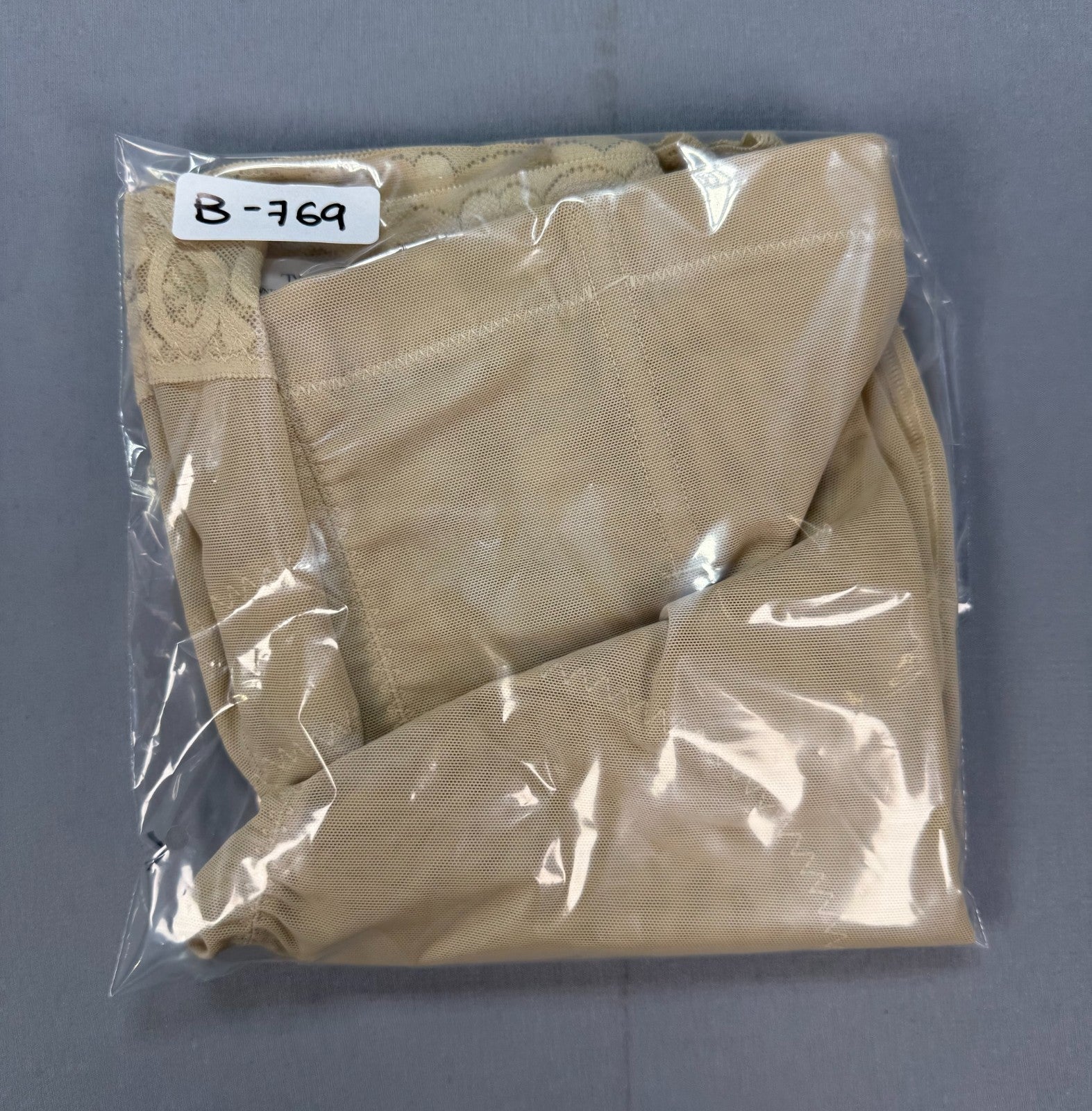 Women High Waist Shaper Shorts XL Nude Beige Tummy Control Lace Thigh Slimmer