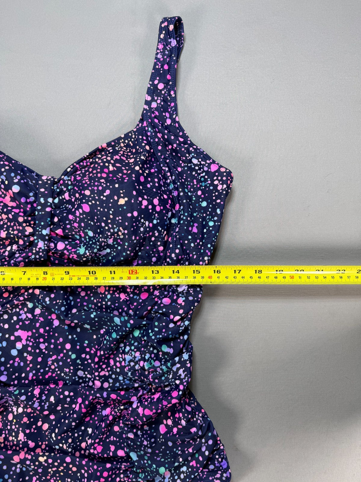 Daci One Piece Swimsuit Tummy Control Bathing Suit Women's 22W Paint Splatter