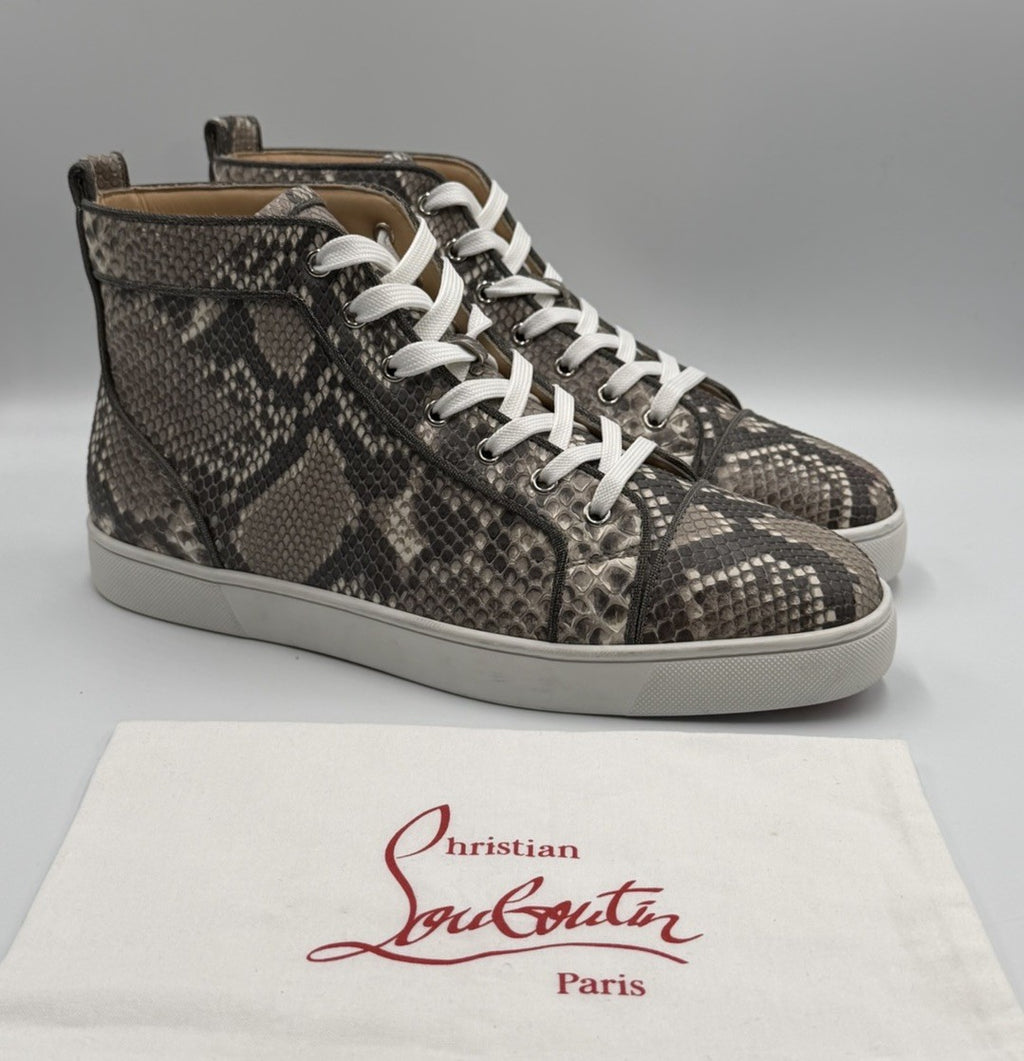 Christian Louboutin Louis Orlato Flat Python Ghost Roccia Sneaker Sz 44 EU 11 US