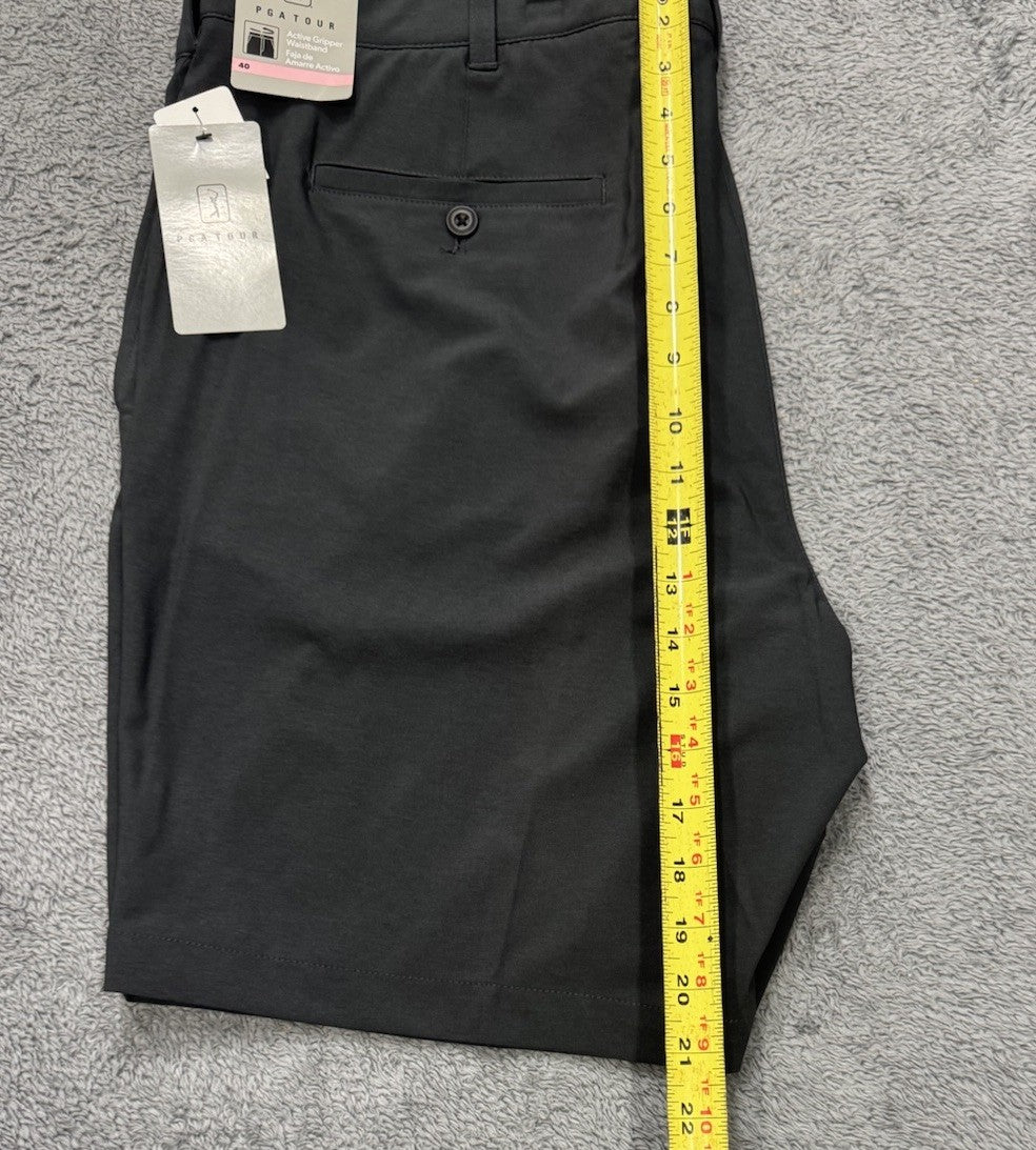 PGA Tour Men's Golf Shorts Active Gripper Waistband UPF 50 Gray Size 40 NEW