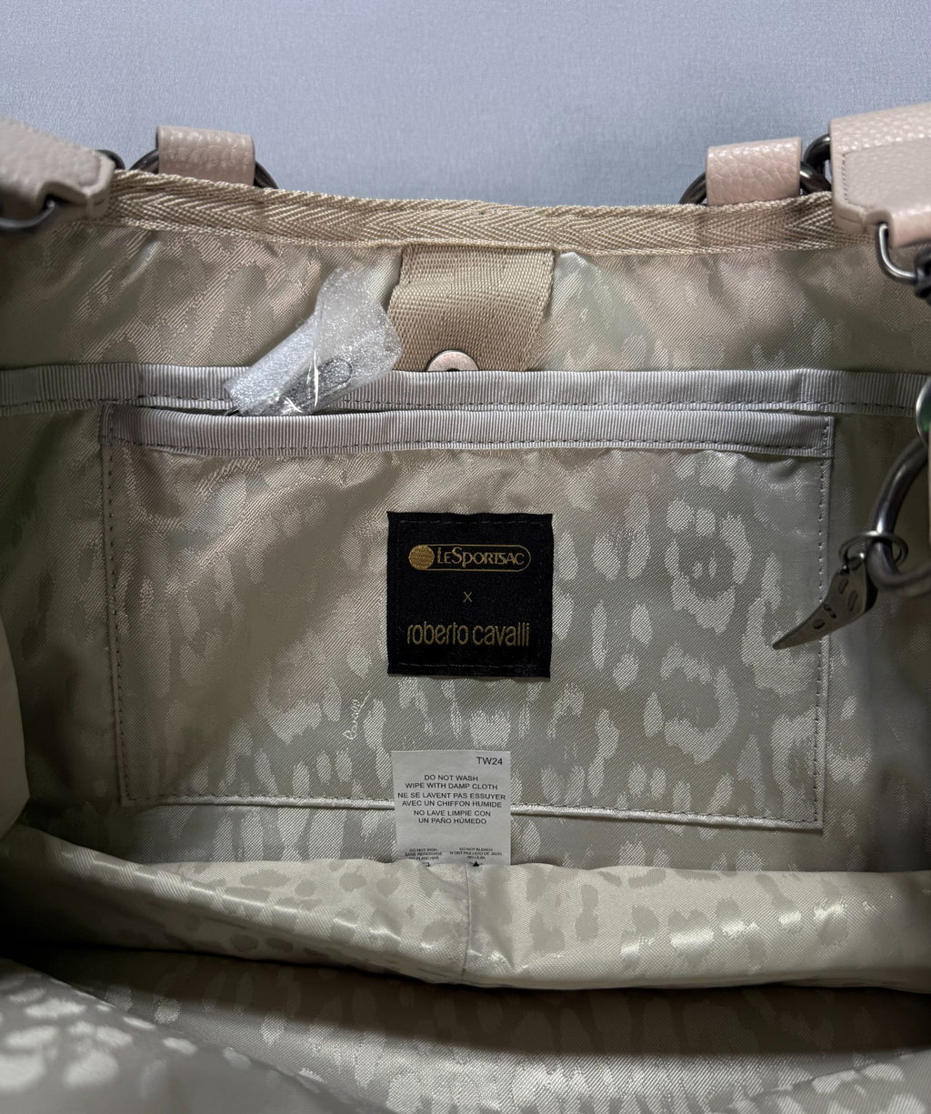 NWT Roberto Cavalli All-Over Print Milano Bag Women's Adjustable Shoulder Strap