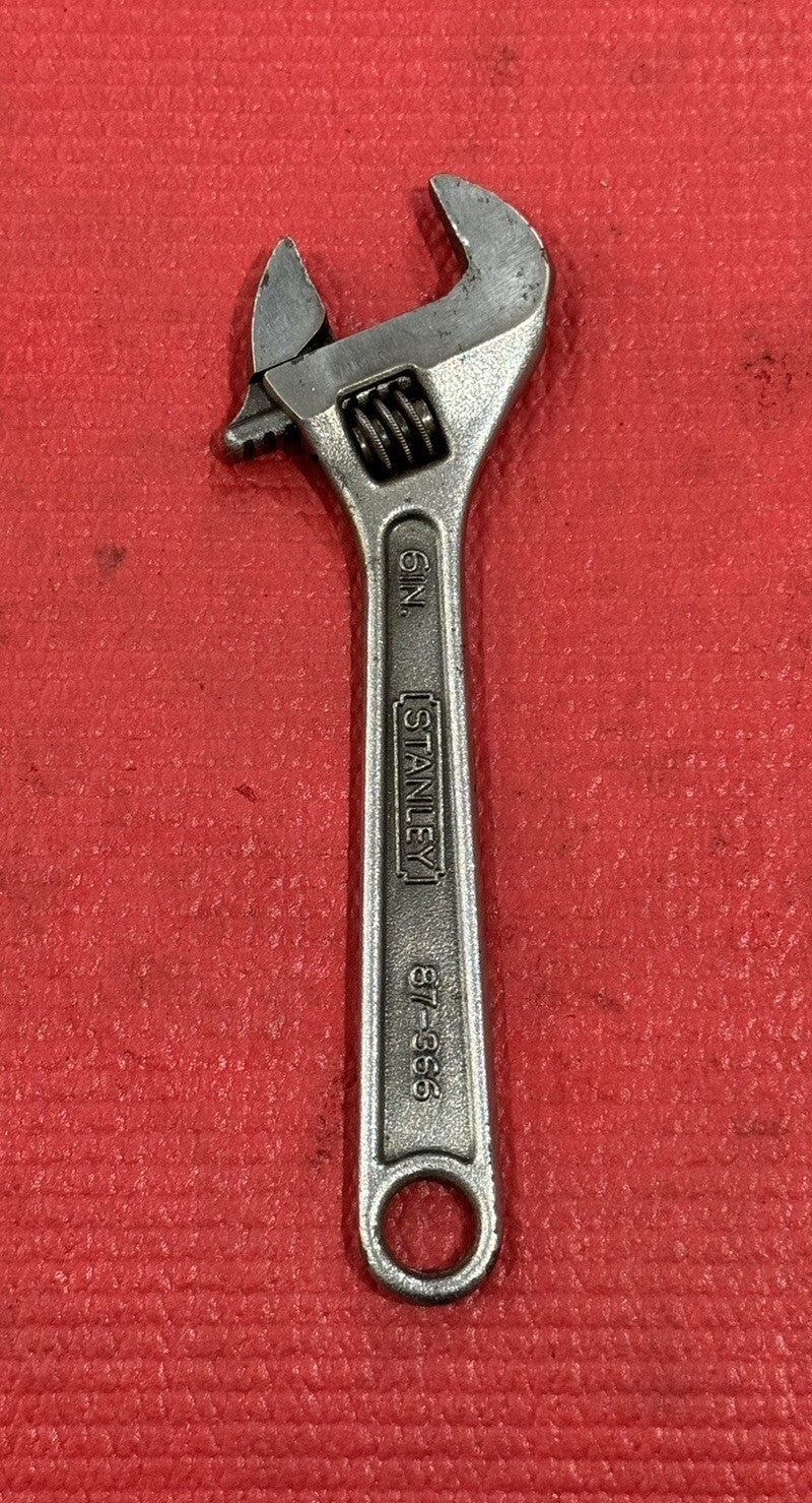 Vintage STANLEY 6" ADJUSTABLE WRENCH 87-366  Crescent Wrench Japan