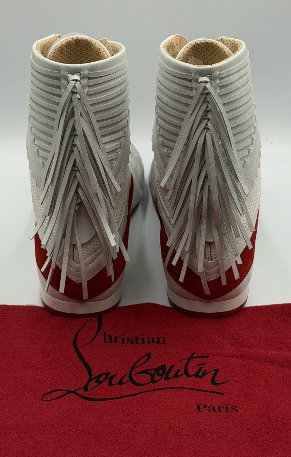 AUTHENTIC CHRISTIAN LOUBOUTIN Suede Knock-Out Boxing Sneakers (44 EU; 11 US)