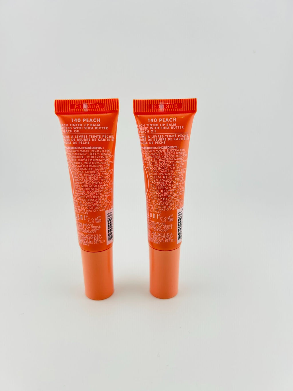 Set of 2 Milani Nourishing Regular Tinted Lip Balm with Peach Oil - 0.45 fl. oz
