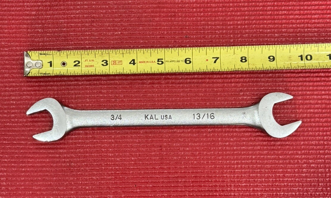 Kal tools Vintage 3/4" x 13/16" Open-End Wrench Made in USA