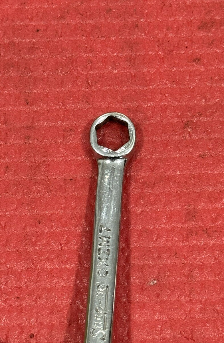 Vintage Snap-On Tools OXIM7, Metric 7MM Midget Combination Wrench 6PT USA