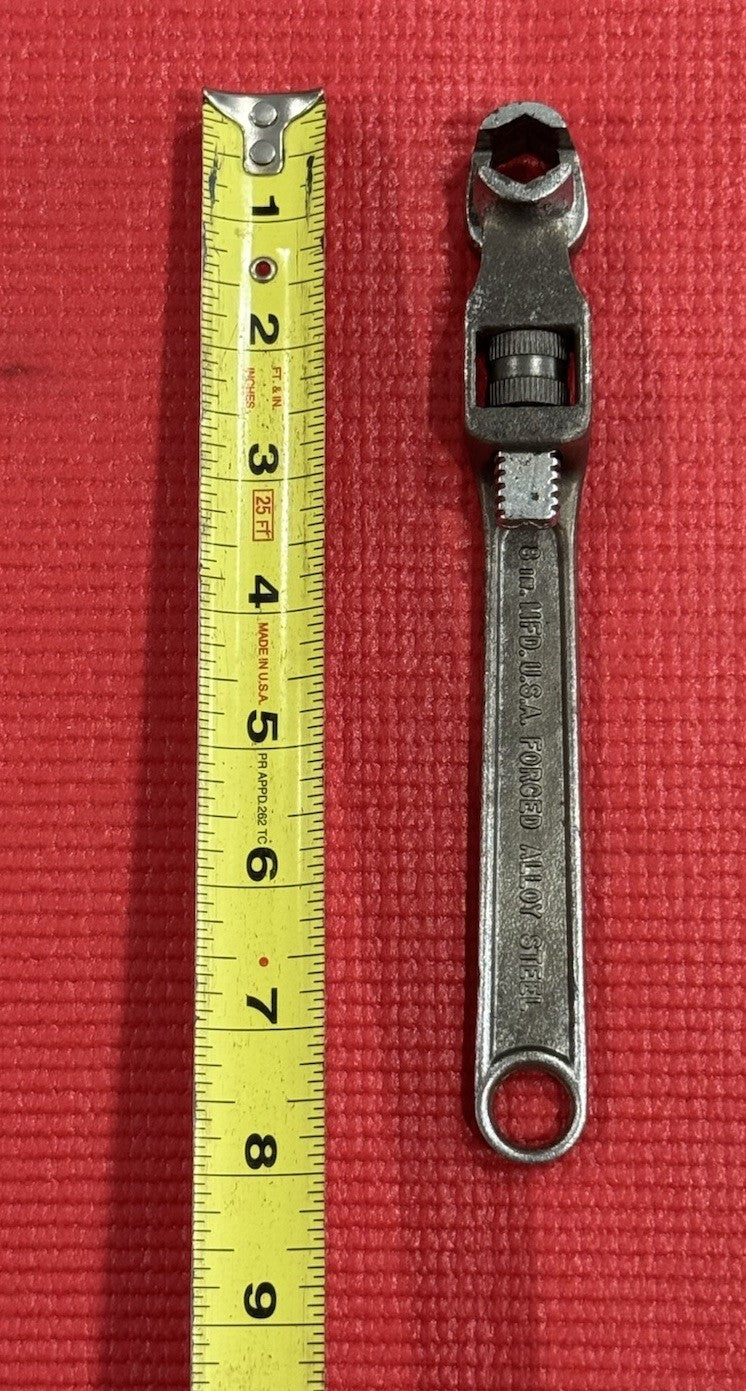 Vintage Adjust-A-Box Adjustable Hex Wrench 8” Forged Alloy Steel Made in USA