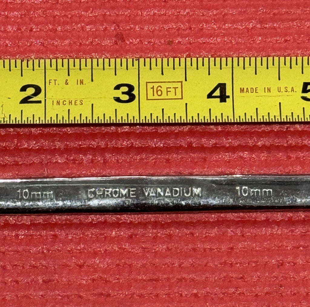 Vintage Chrome Vanadium 10mm Ratcheting Combination Wrench