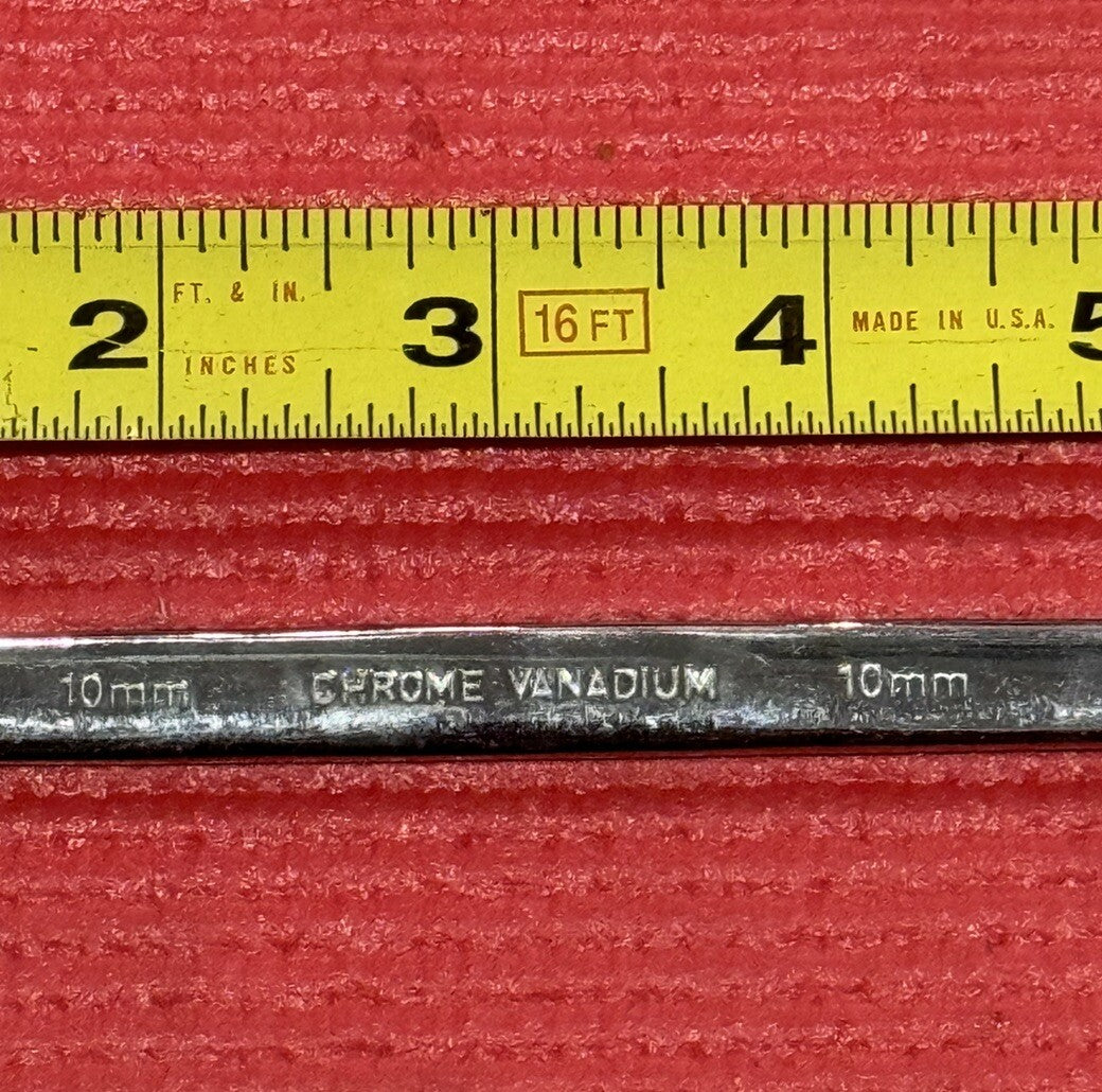 Vintage Chrome Vanadium 10mm Ratcheting Combination Wrench