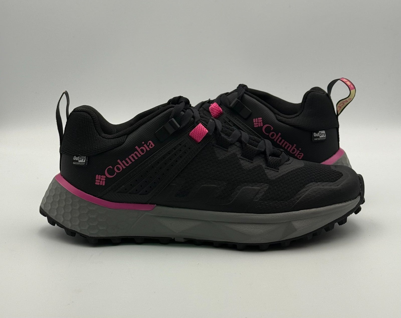 New Columbia Facet 75 Outdry Athletic Sneakers Women's 8 Black Lace Up Low Top