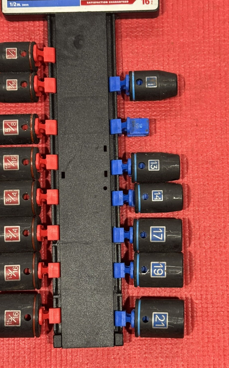 Jobsmart 1360323, 14PC 1/2" Drive SAE & Metric Shallow Impact Socket Set