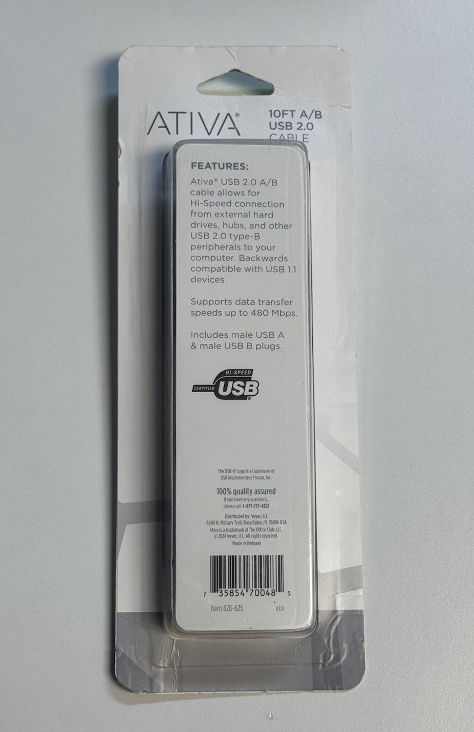 Ativa USB 2.0 Cable 10FT (3.05m) New In Box SEALED