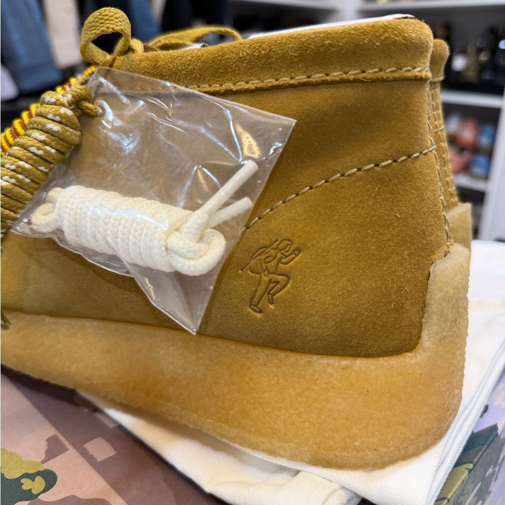Clarks Mustard Suede Rossendale Shoes