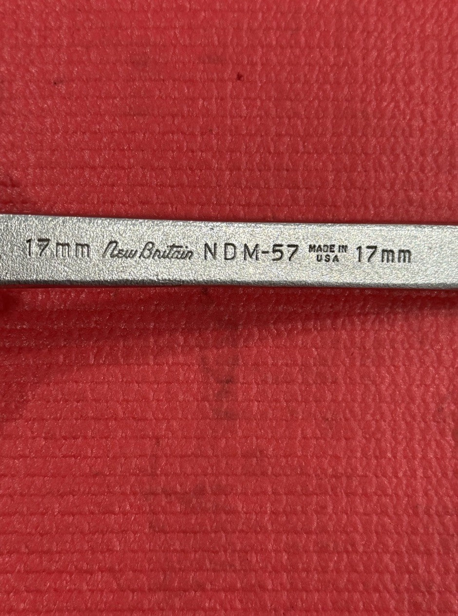 New Britain Tools NDM-57 USA 17mm Combination Wrench Forged Alloy Steel USA