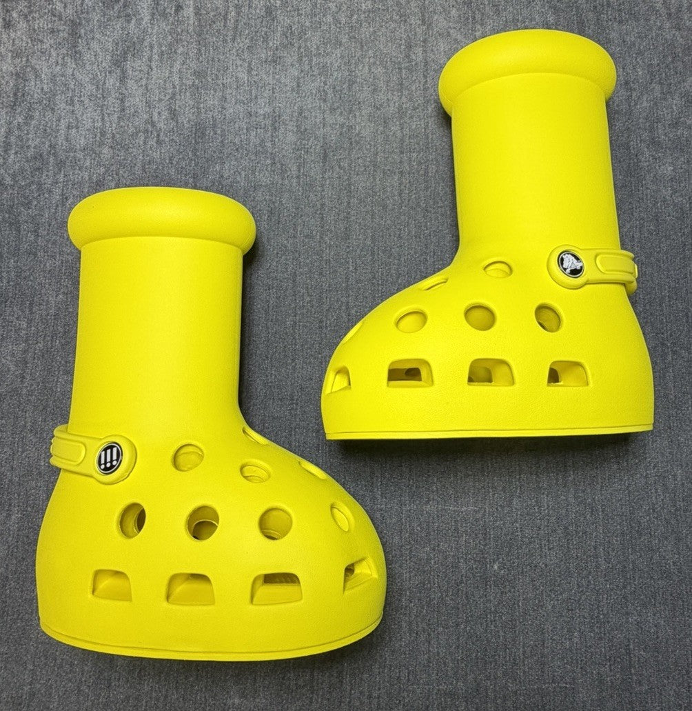 MSCHF X CROCS BIG YELLOW BOOTS CROCS SIZE 8 NEW WITH BOX