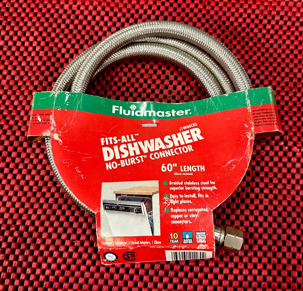Fluidmaster 1W60CU Braided Universal Dishwasher Connector, 60 in Length, 3/8 in