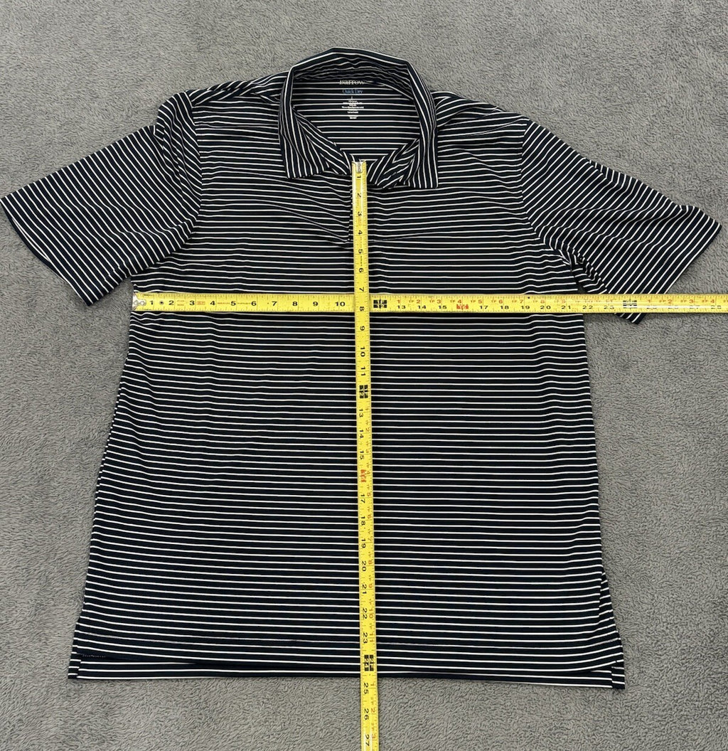 Croft & Barrow Golf Polo Shirt Mens L Blue/White Quick Dry Short Sleeve Polo