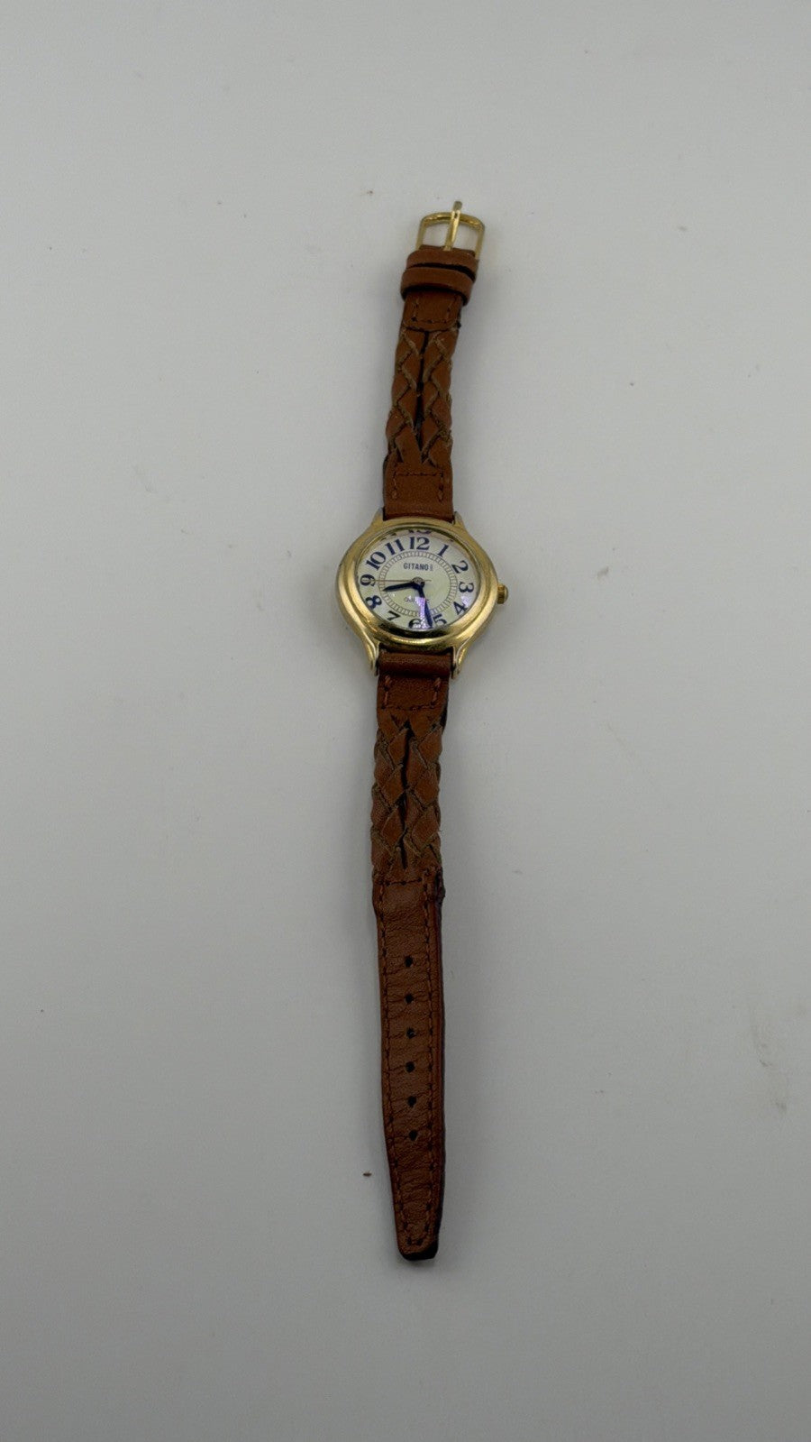 Gitano Womens Gold Tone Quartz Watch 865QS V377 Metal Bezel Base Japan Movt