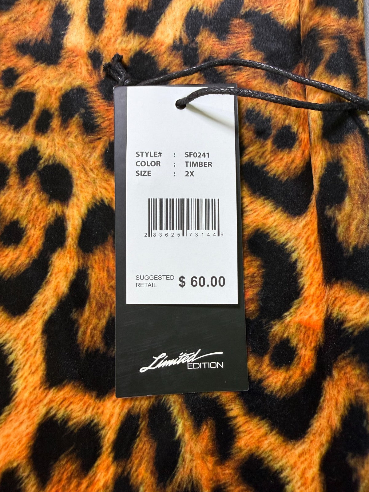 NWT Switch Remarkable Kings Leopard Print Crew Neck Sweatshirt Women's 2X Timber