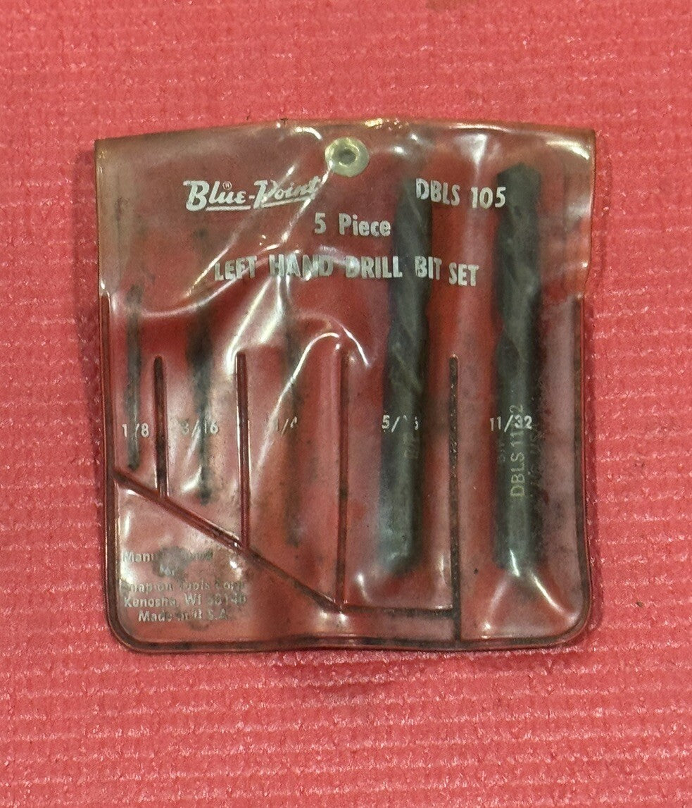 Blue Point Tools DBLS 105 Left Hand Drill Bit 2PC Set 11/32" & 5/16" VERY RARE!!