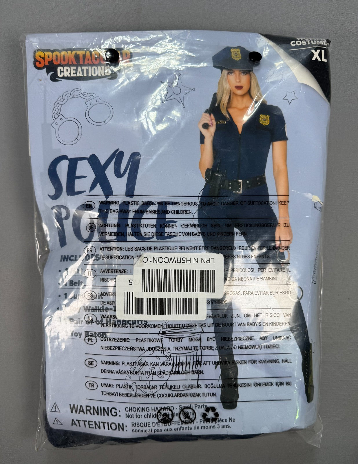 Spooktacular Creations Sexy Police Officer Costume Women's Size XL Halloween