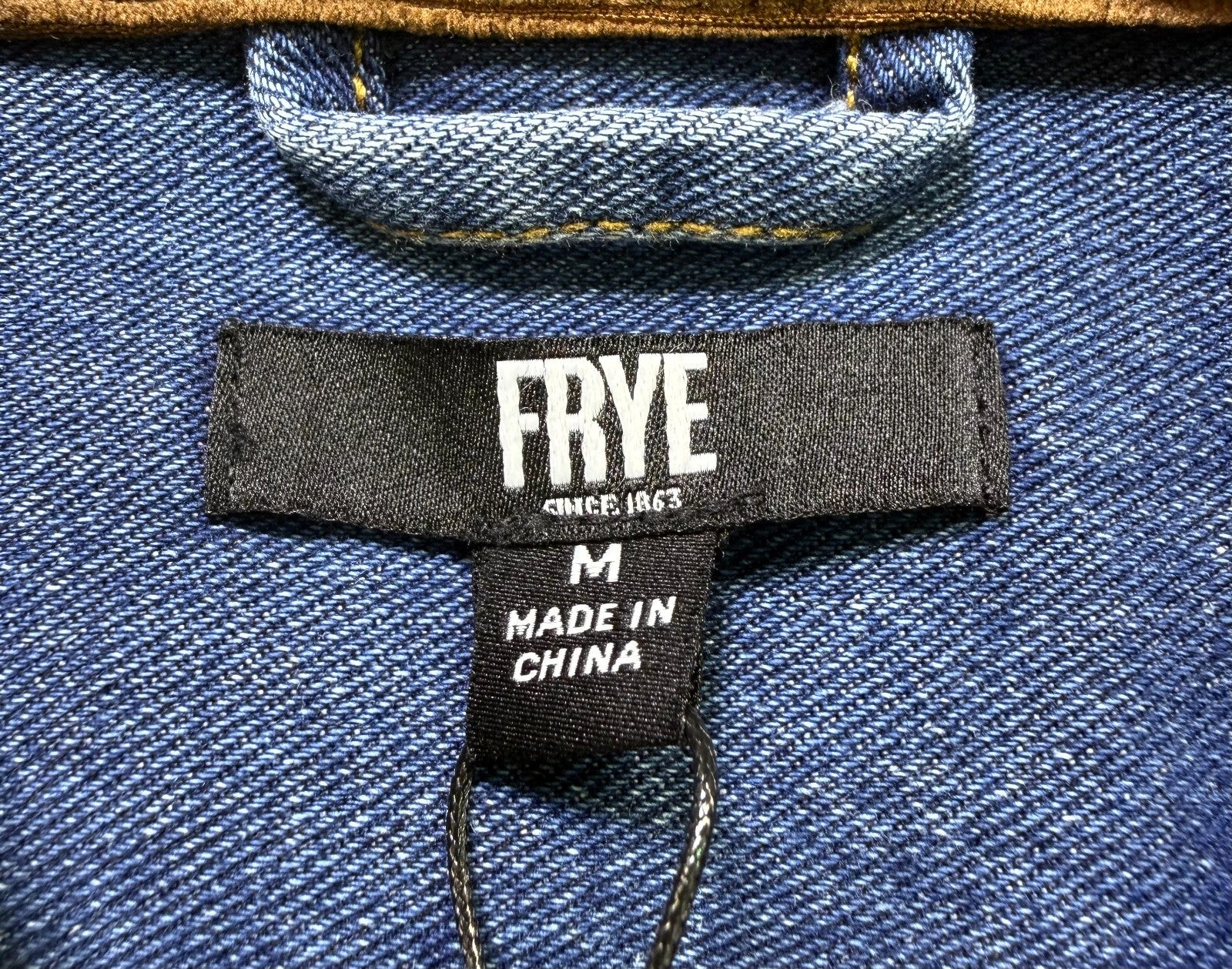 NWT Frye Denim Barn Shacket Men's Medium Blue Long Sleeve Button Flap Pockets