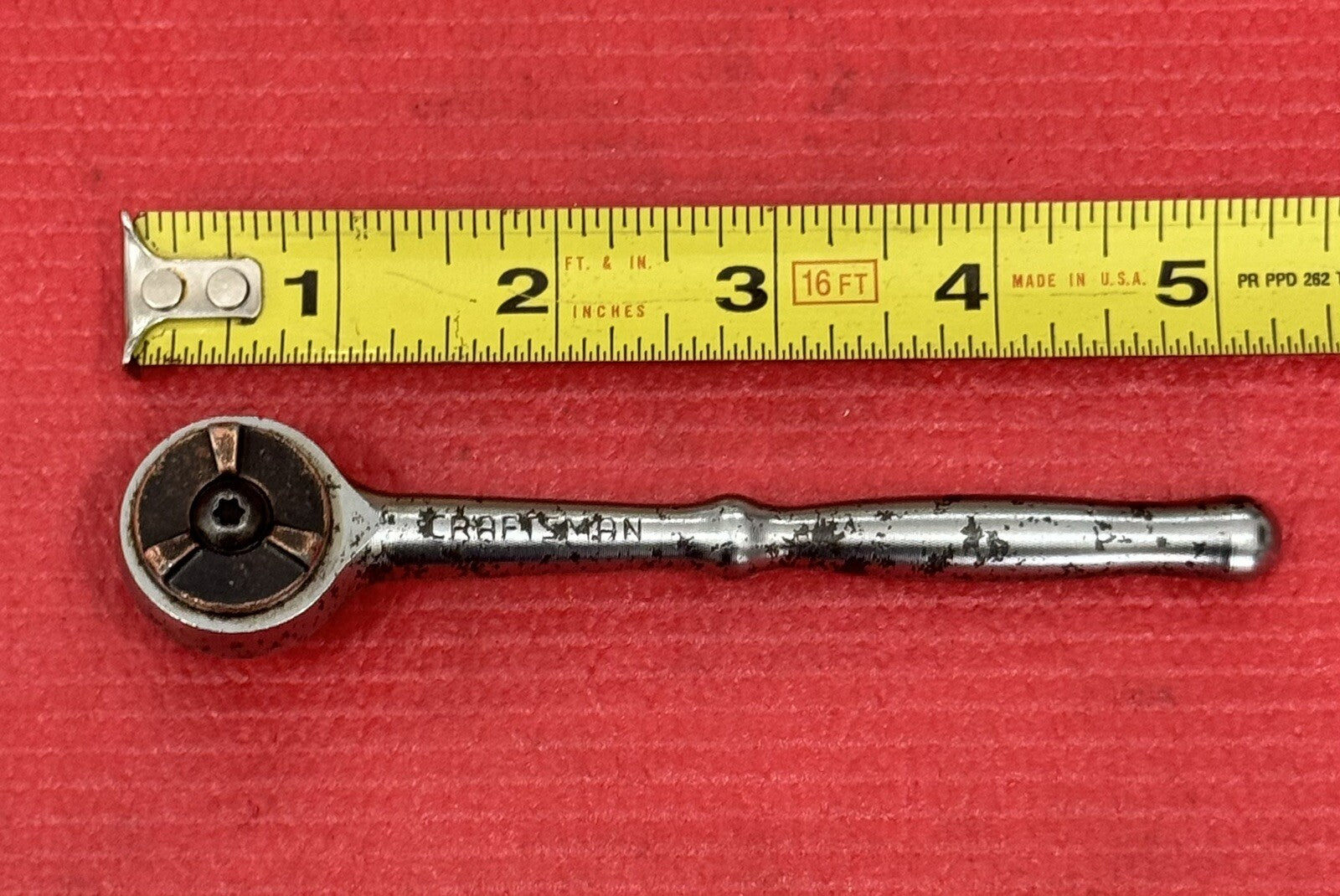 Vintage Craftsman VM-43174 1/4" Drive Tri-wing Ratchet Fine Tooth Made in USA