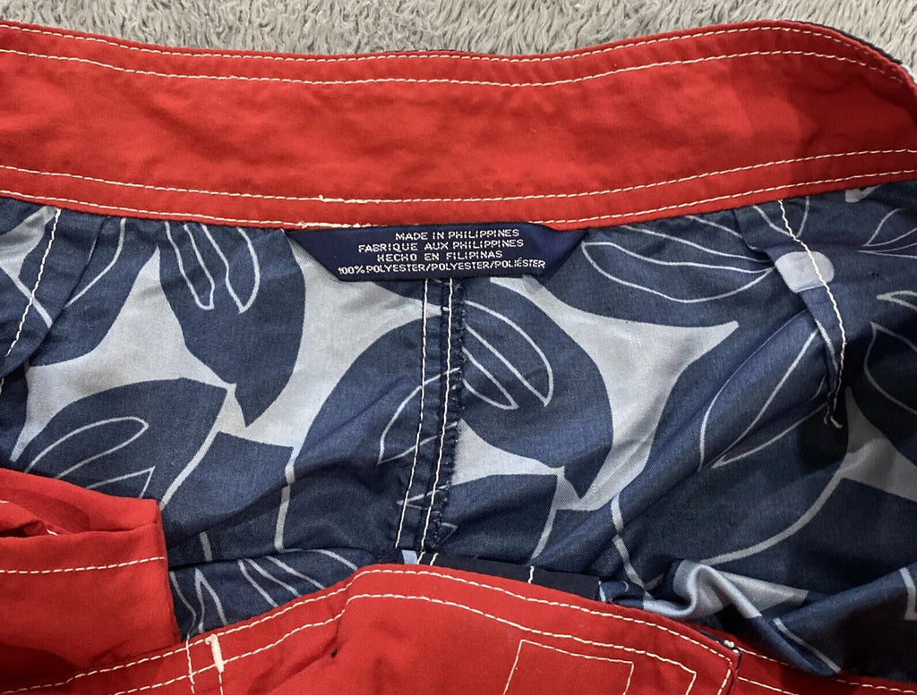 Tommy Hilfiger Vintage Large Floral Mens Swim Shorts Trunks Beach Board SurfSuit