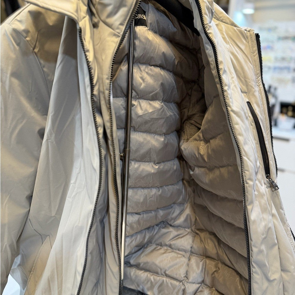 Roberto Cavalli Double Layer Overcoat Gray Jacket