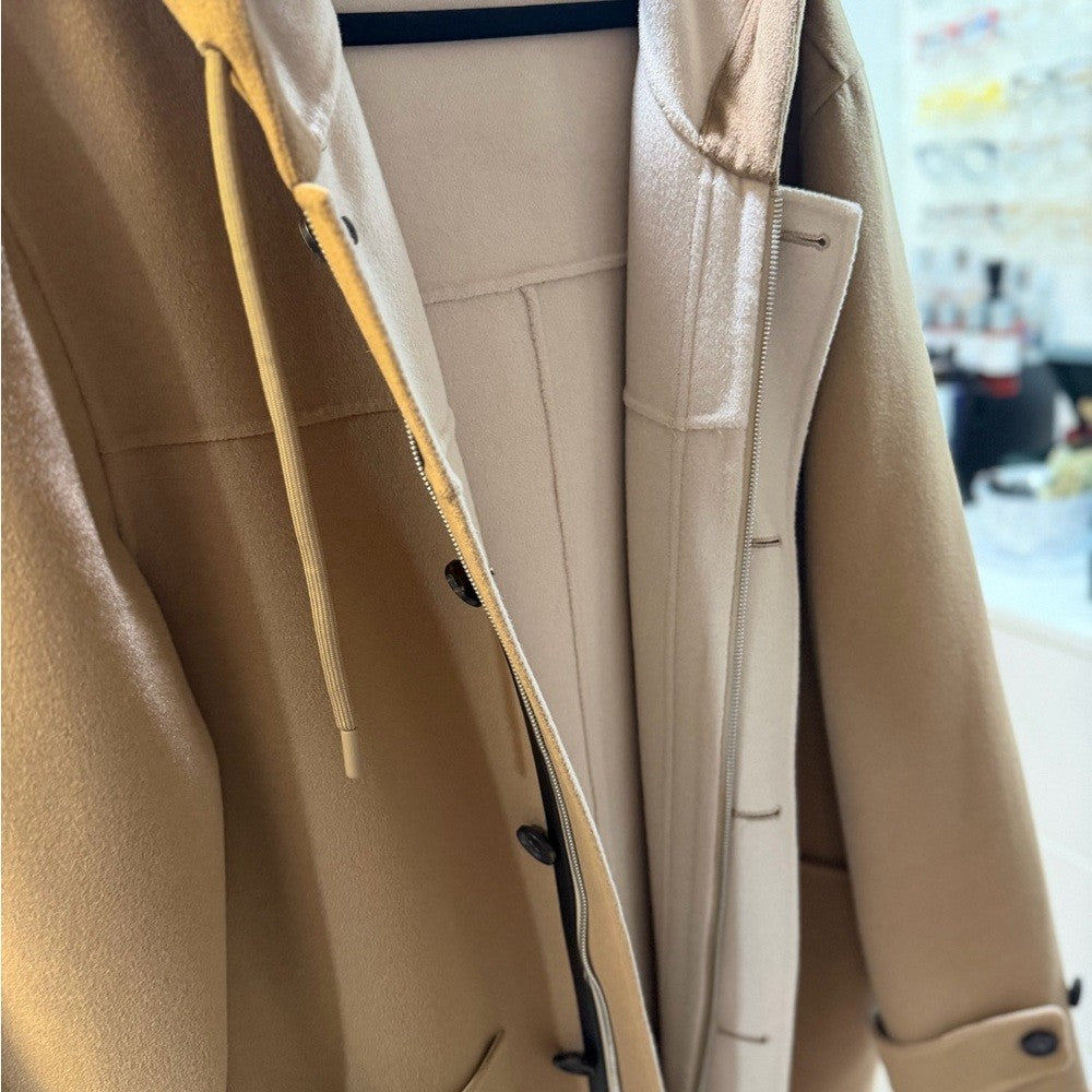 Mackage Men's Beige Hooded Trench Coat
