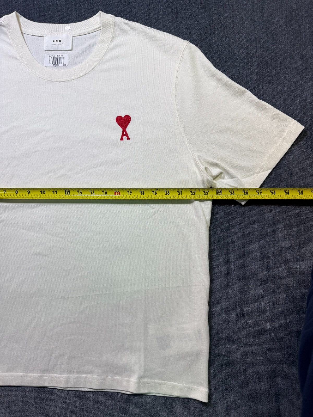 NWT Ami T-Shirt Men's X-Large White Short Sleeve Crew Neck Pullover Lightweight]