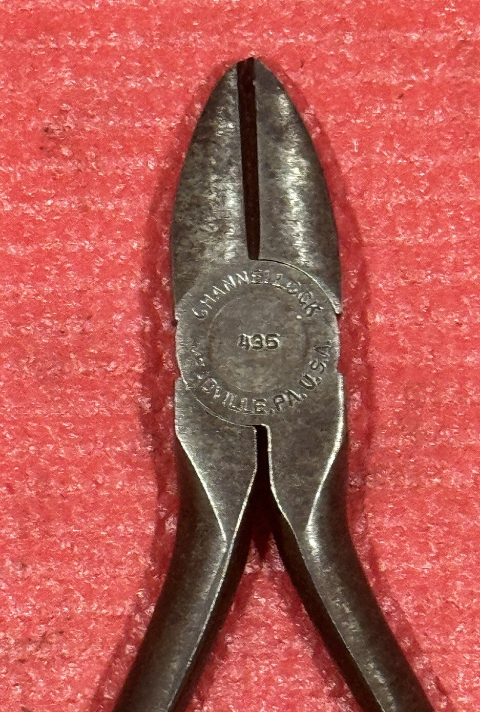 Vintage CHANNELLOCK Tools Model 435 Diagonal Cutting Pliers RARE HANDLE USA