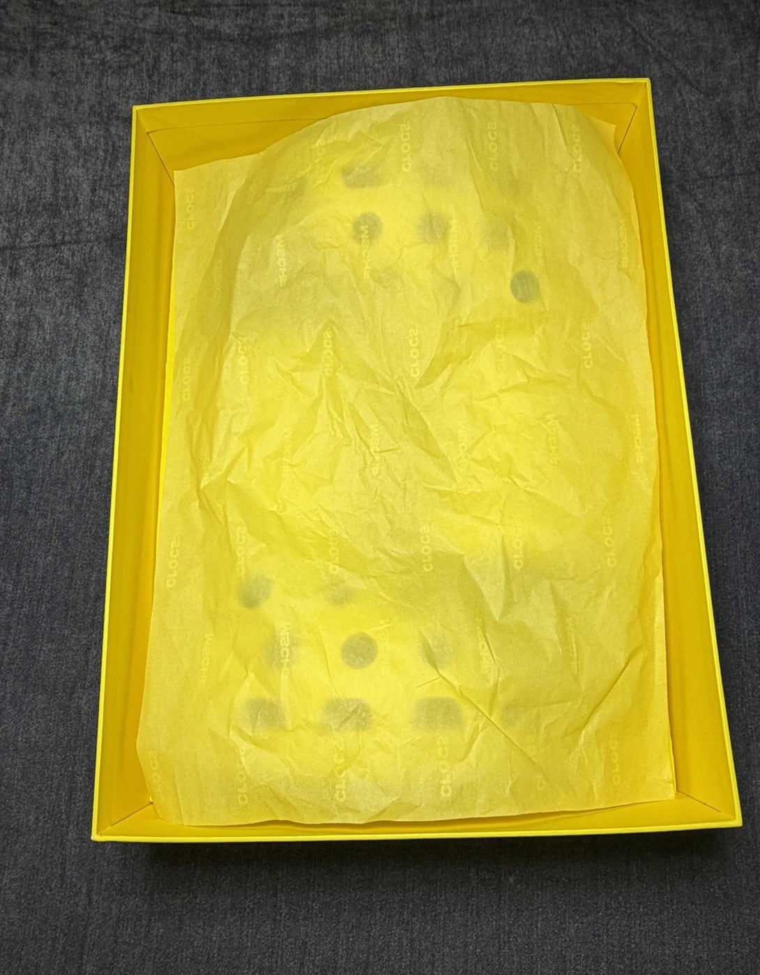 MSCHF X CROCS BIG YELLOW BOOTS CROCS SIZE 8 NEW WITH BOX