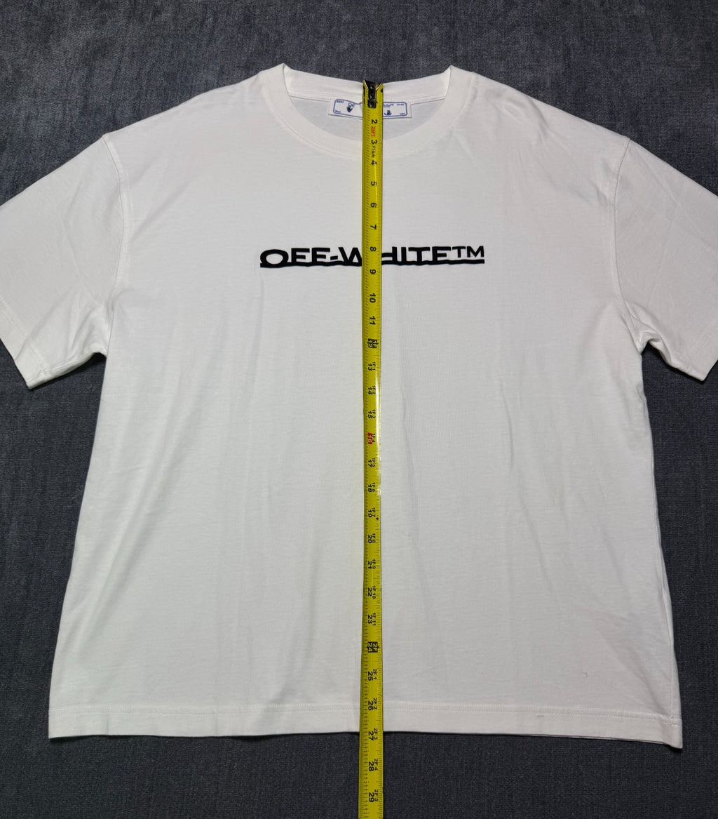 NWT Off-White Underlined Logo T-Shirt Men's XL White Short Sleeve 100% Cotton