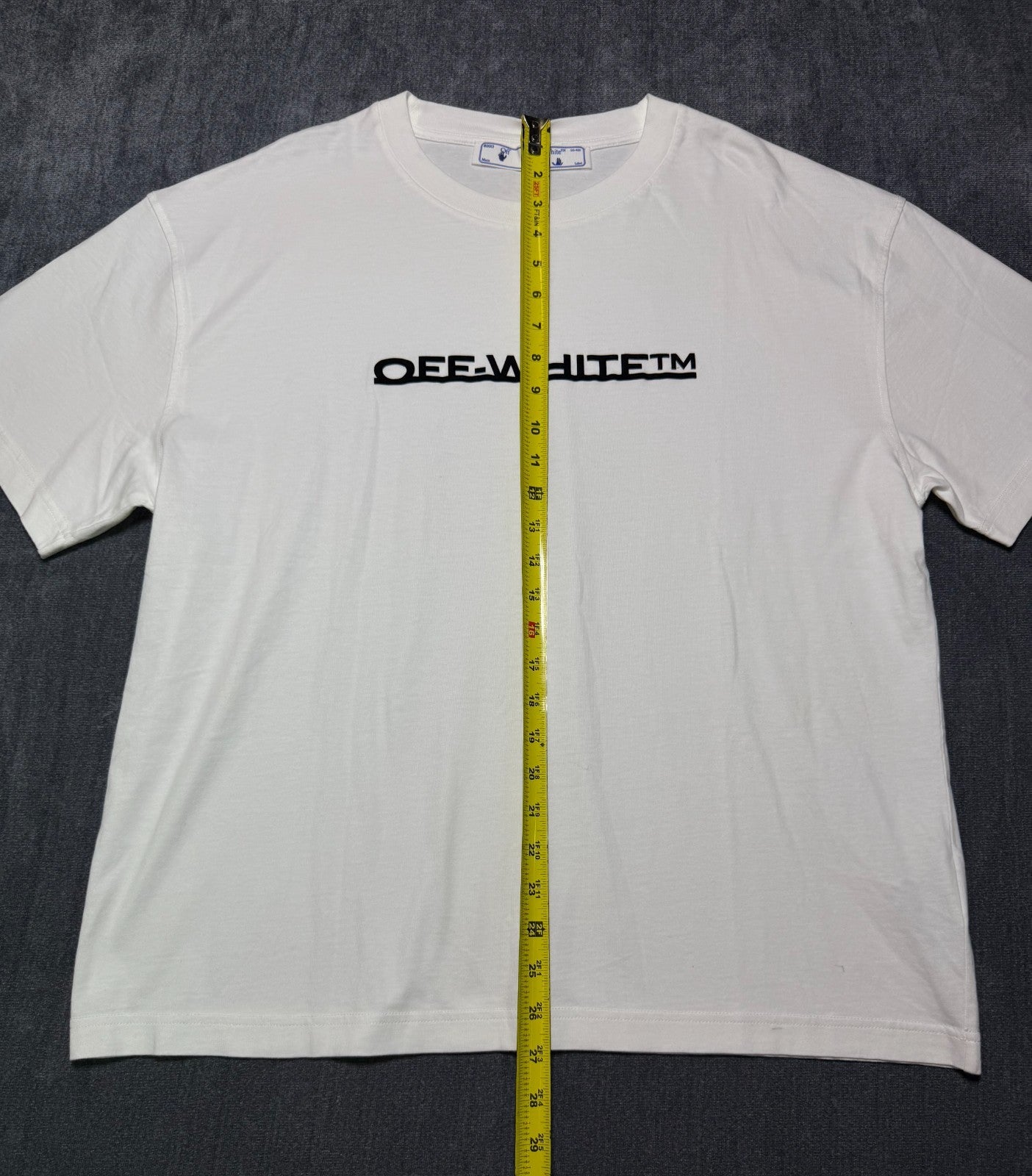 NWT Off-White Underlined Logo T-Shirt Men's XL White Short Sleeve 100% Cotton