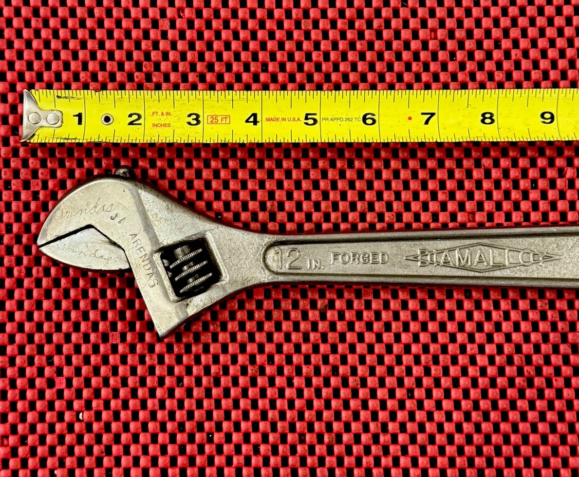 Vintage Diamalloy Diamond Calk Horseshoe CO DULUTH MN USA 12” Adjustable Wrench
