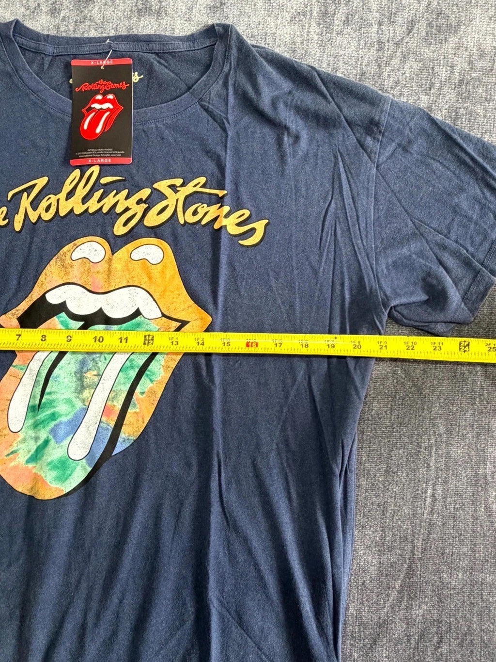 NWT The Rolling Stone Graphic Print T-Shirt Women's XL Navy Pullover 100% Cotton