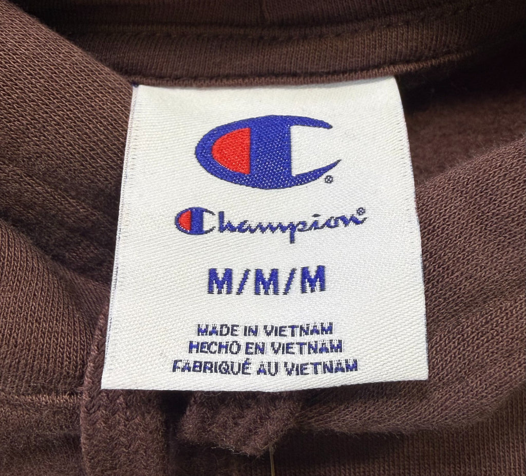 NWT Champion Hooded Sweatshirt Women's Brown Pullover Long Sleeve Y2K Sports