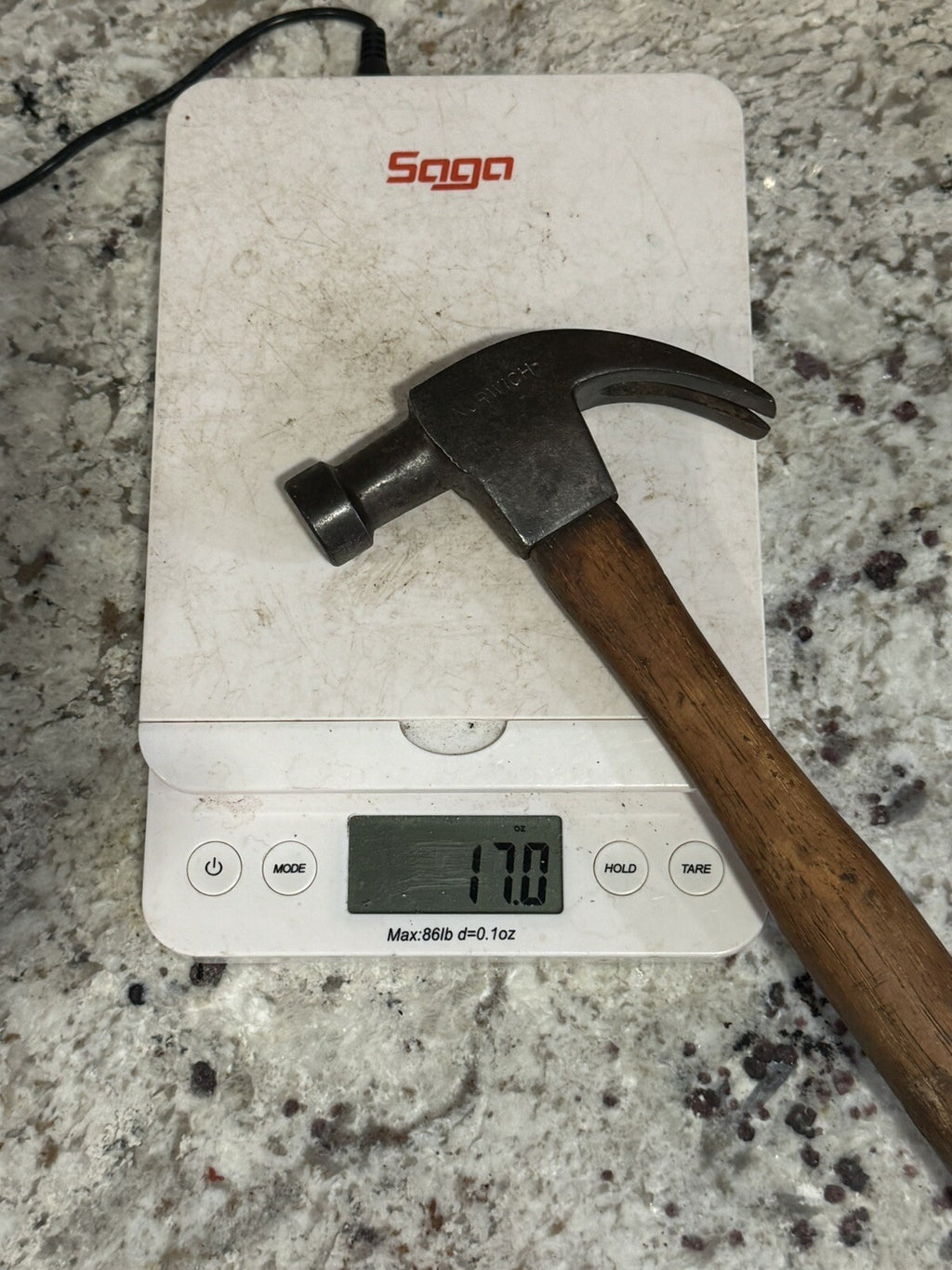 VINTAGE NORWICH 17 oz CLAW HAMMER W/Og Wood Handle- Very Rare- ONLY ONE ON EBAY!