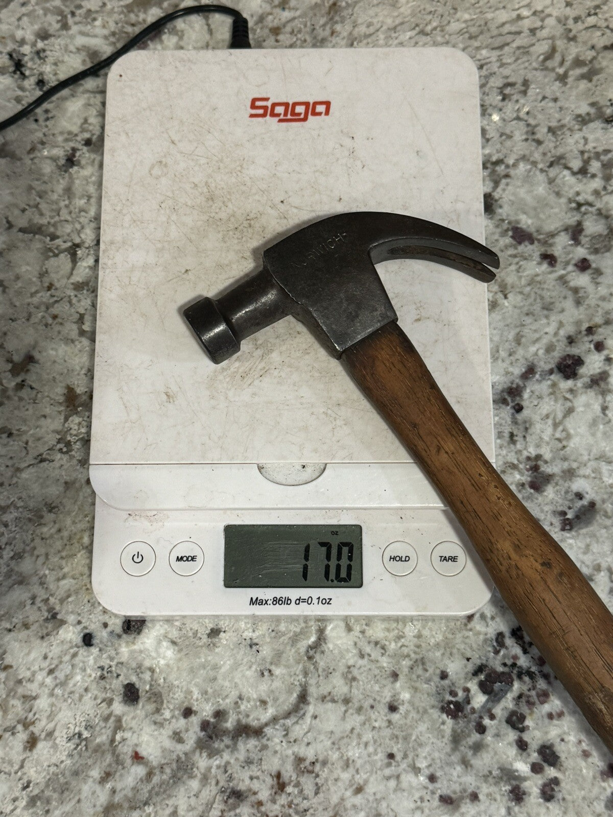 VINTAGE NORWICH 17 oz CLAW HAMMER W/Og Wood Handle- Very Rare- ONLY ONE ON EBAY!