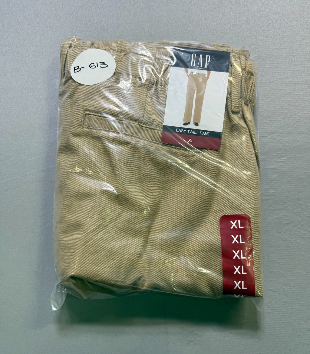 Gap Relaxed Fit Straight Leg Easy Twill Pant Women's XL Beige Flat Front Preppy