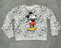 Disney Mickey Mouse Youth Large Gray Mickey Design Pullover Sweater