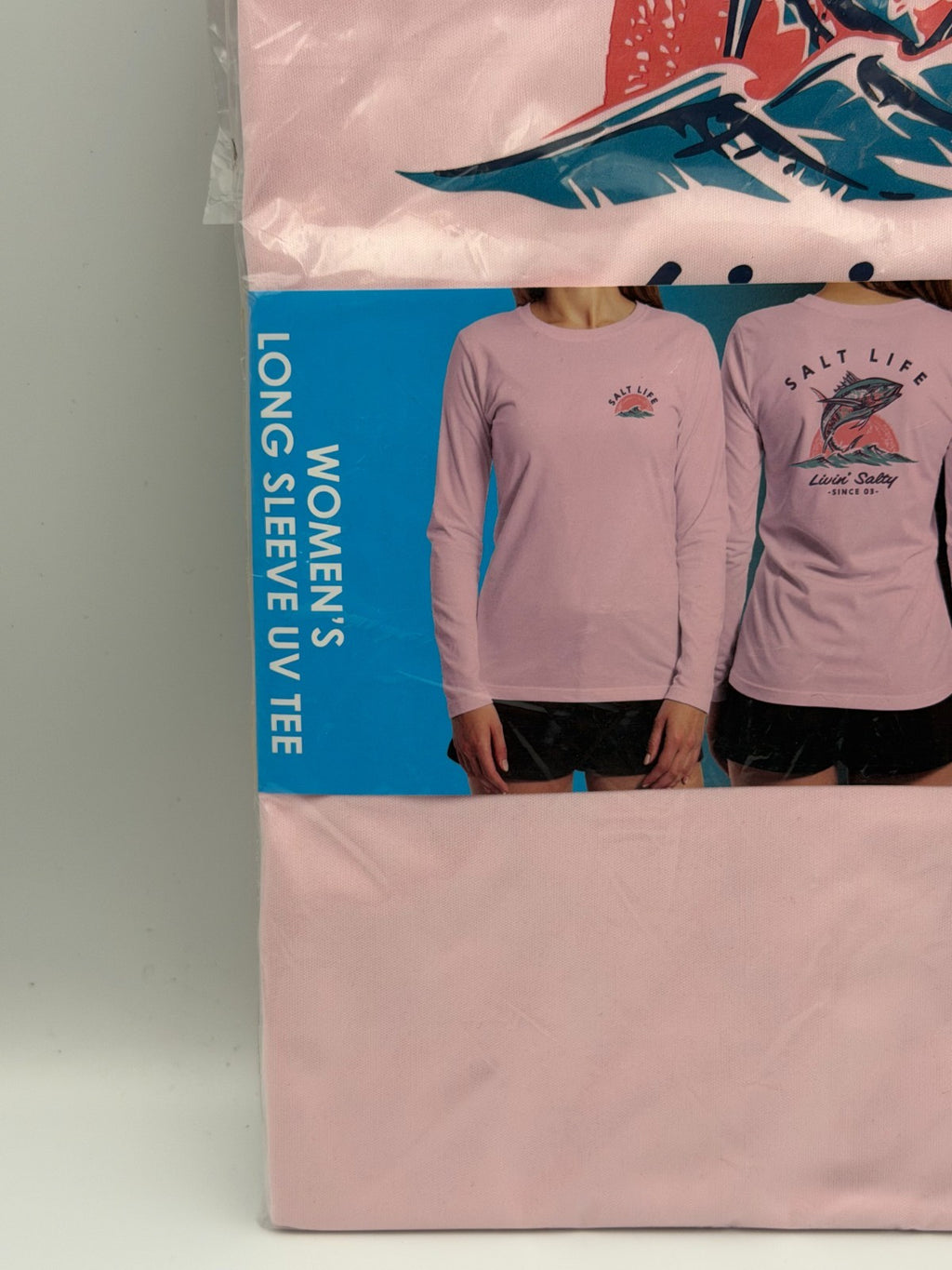 NWT Salt Life SLX Vapor UV Tee Shirt Women's Medium Pink Long Sleeve Crew Neck