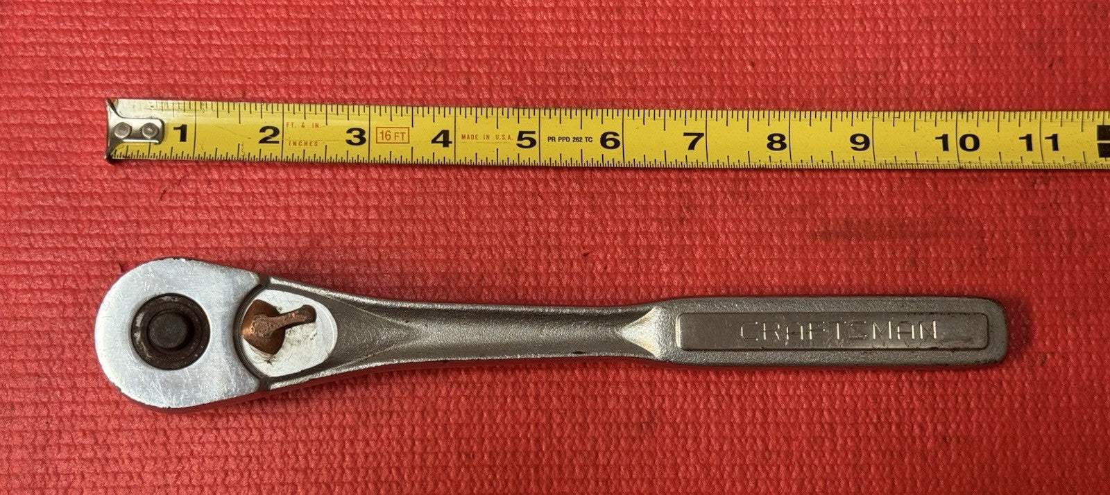 Vintage Craftsman VJ 44809, 1/2" drive quick release ratchet Made In USA