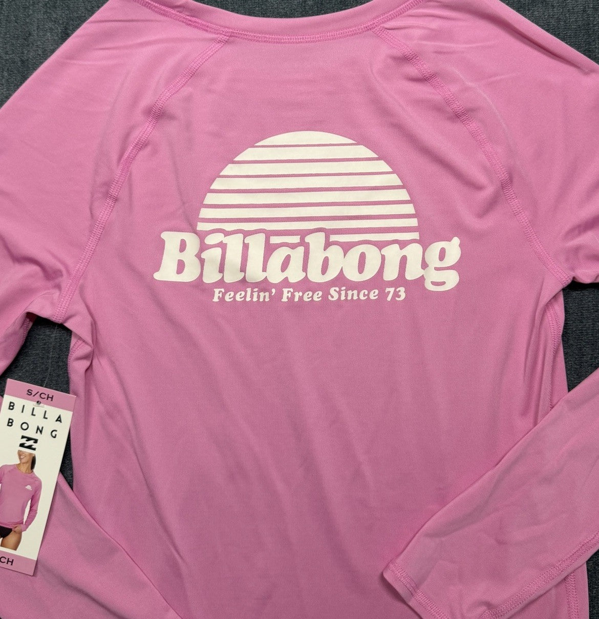 BillaBong Women's UV Tee long sleeve Sun Shirt Pink NEW | CHOOSE YOUR SIZE!