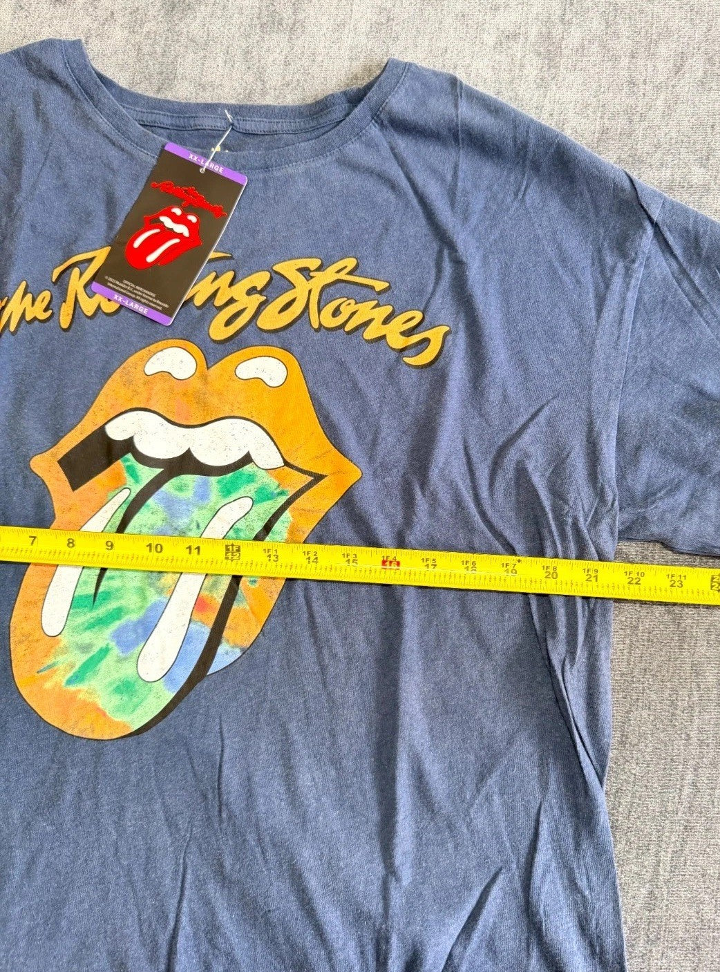 NWT The Rolling Stone Graphic Print T-Shirt Women's 2XL Navy Pullover 100%Cotton