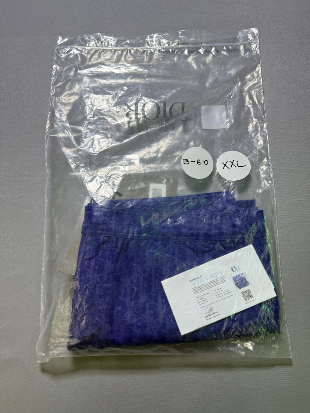 NWT Authentic Dior Oblique Shorts Men's size 2XL Blue Monogram Luxury Trunks
