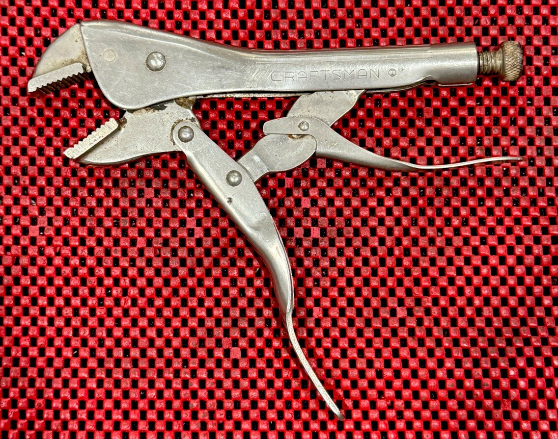 Vintage Craftsman 9” Locking Pliers US Pat No Re 24465  I-Circle stamped USA N8