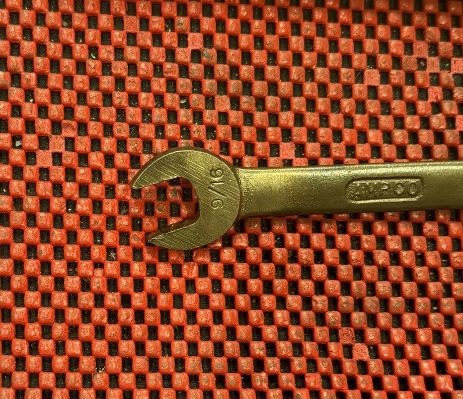 Ampco Safety Tools W-631 Combination Wrench, Bronze Sae, 9/16” Made In USA Rare